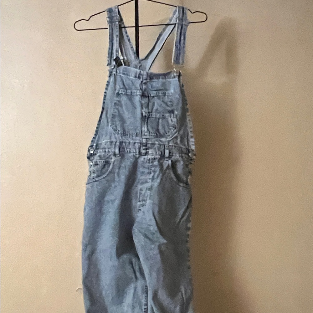 Free People Light Blue Denim Overalls Jumpsuit